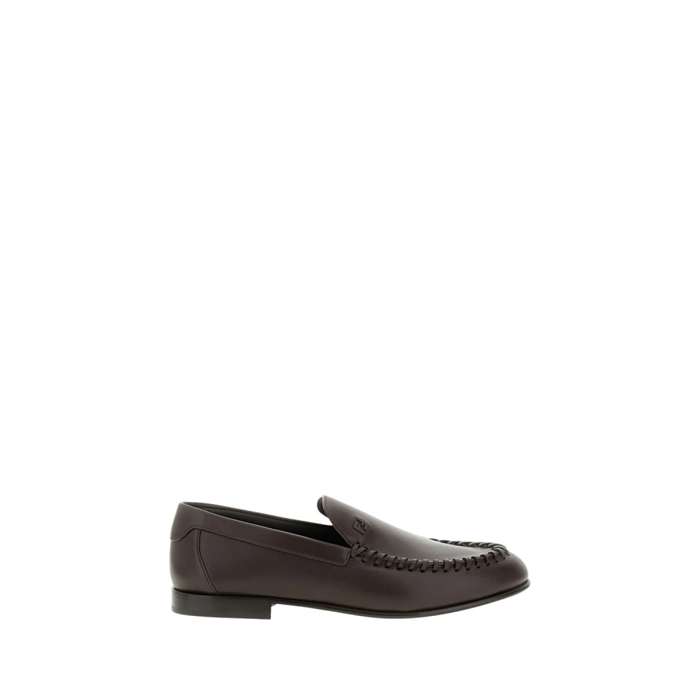 Fendi Herren Braun - Stitched Moccasin - Shoes - 42 Eu