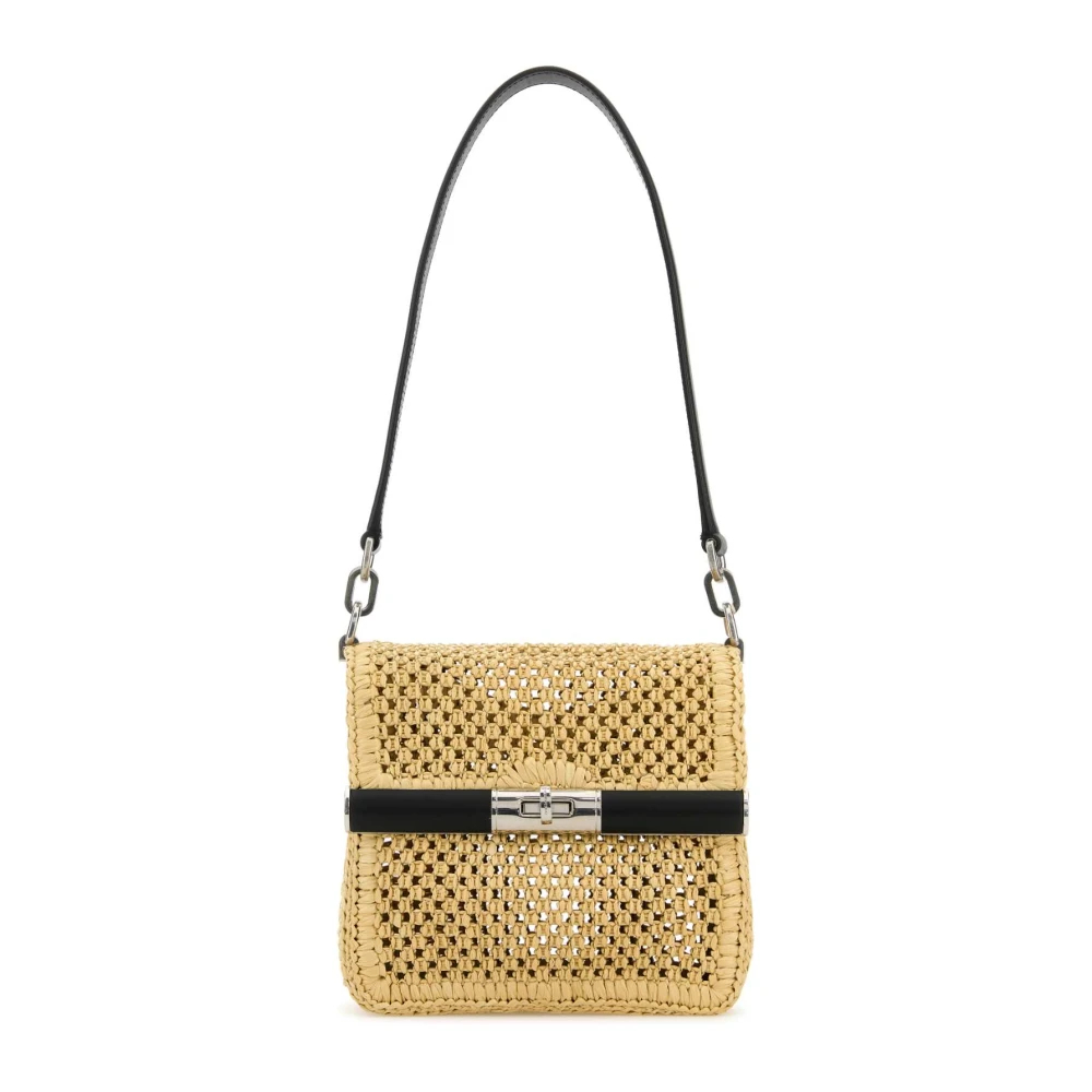 Dolce & Gabbana Unisex Beige - Raffia Crossbody Bag - Bags - One Size