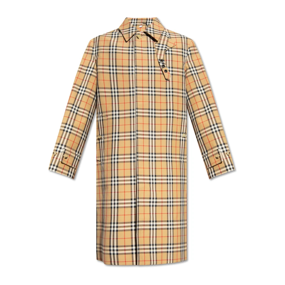 Burberry Herren Beige - Brookvale Karierter Mantel - Coats - L