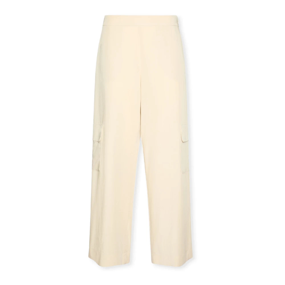 Elena Mirò Damen Beige - Fließende Lyocell-Cargo-Hose - Trousers - L
