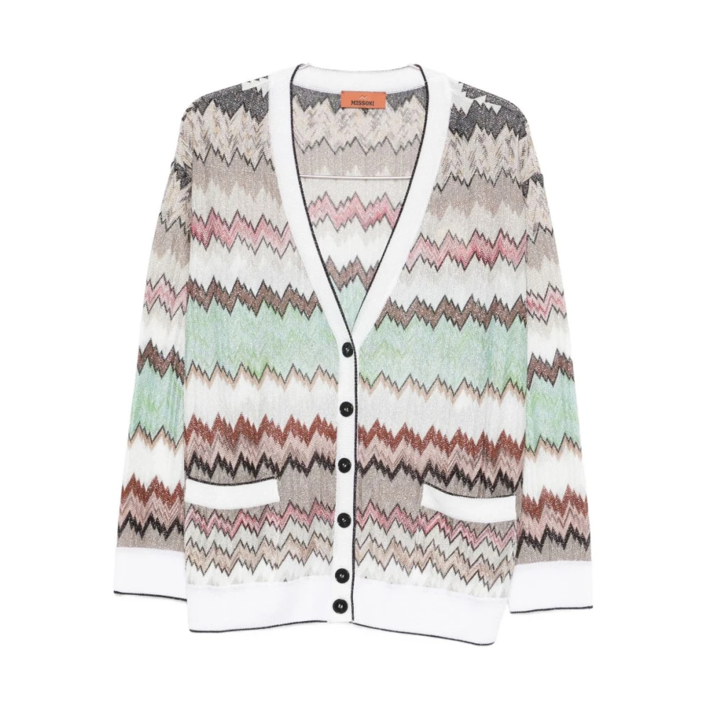 Missoni Damen Multicolor - Zig Zag Cardigan - Knitwear - Mehrfarbig - M