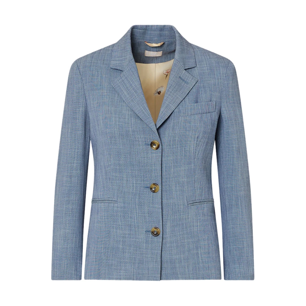 Liu Jo Damen Blau - Mélange Fabric Blazer - Jackets - L