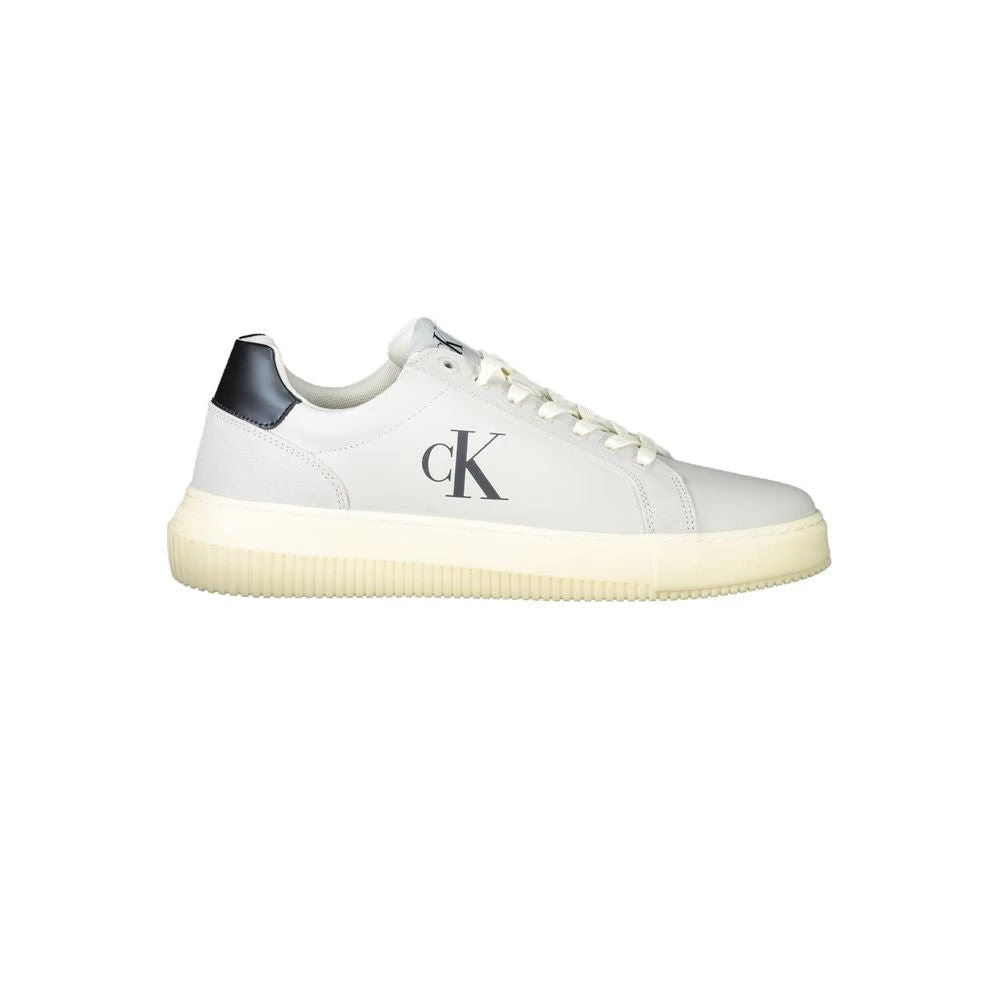 Calvin Klein, Herren, Sneakers, White Polyurethane Men's Sneaker, Grau, Weiss, (40) - Bild 4