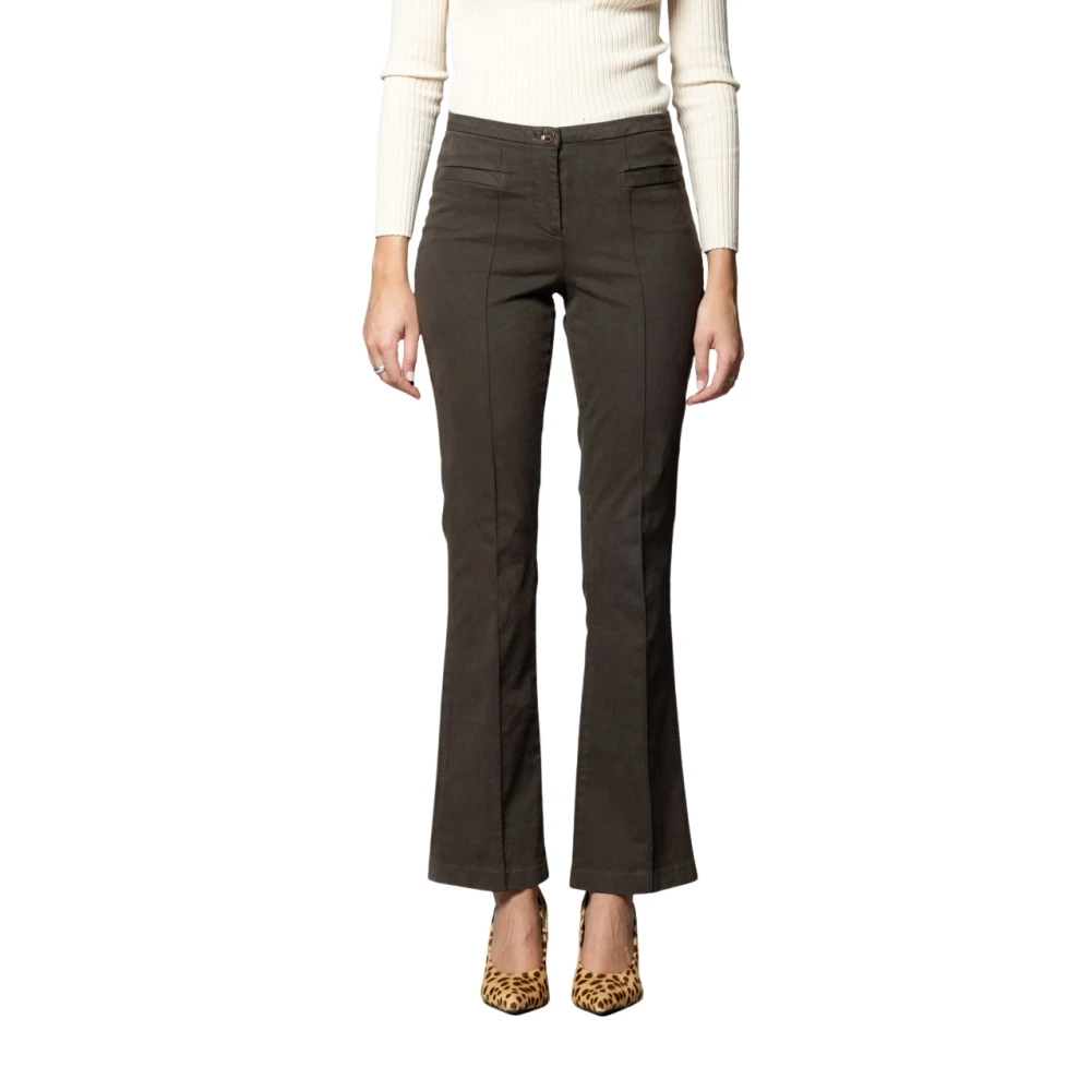 Mason's Damen Braun - Milano Flare Chino Hose - Trousers - S