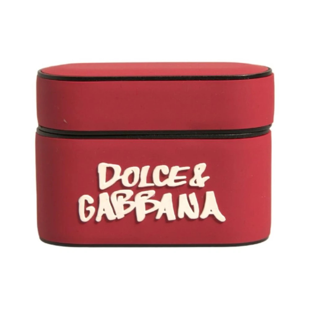 Dolce & Gabbana Herren Rot - Es Geprägtes Logo Airpods Hülle - Accessories - One Size