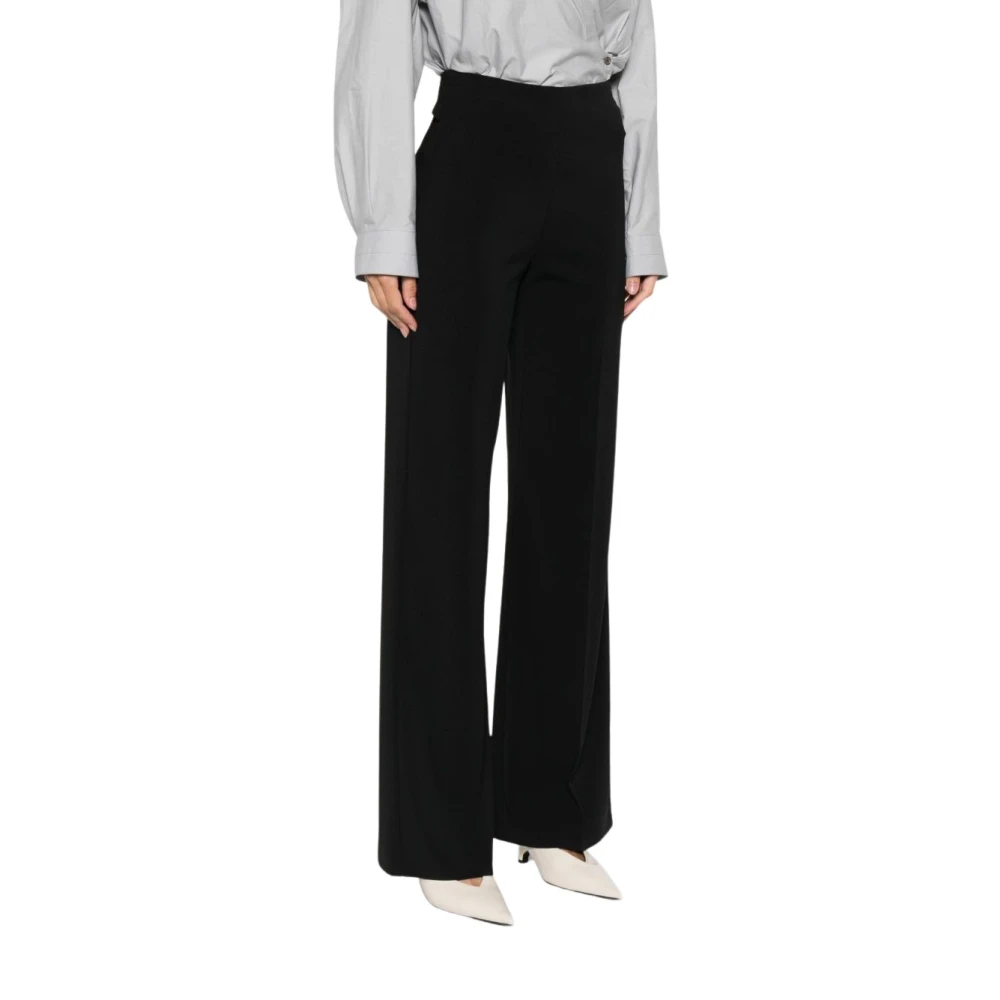 Patrizia Pepe Damen Schwarz - Palazzo-Hose Mit Gürtel - Trousers - K - M