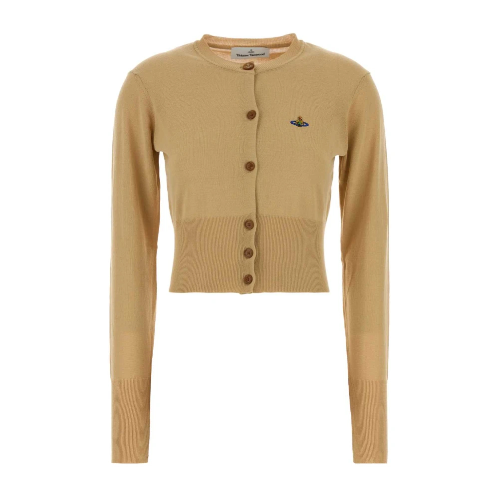 Vivienne Westwood Damen Braun - Bea Cropped Cardigan - Knitwear - S