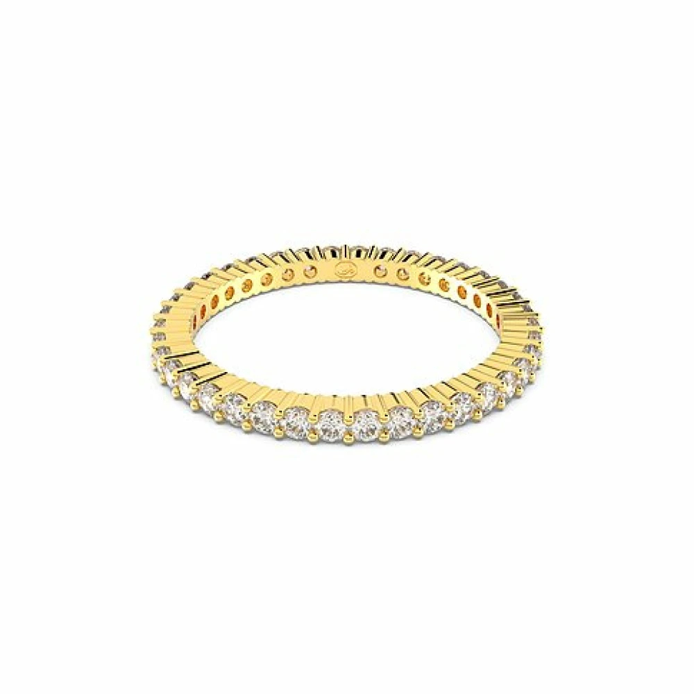 Swarovski - Runder Weißgoldton Ring - Accessories - Damen - Gelb - 52 Mm - Bild 8