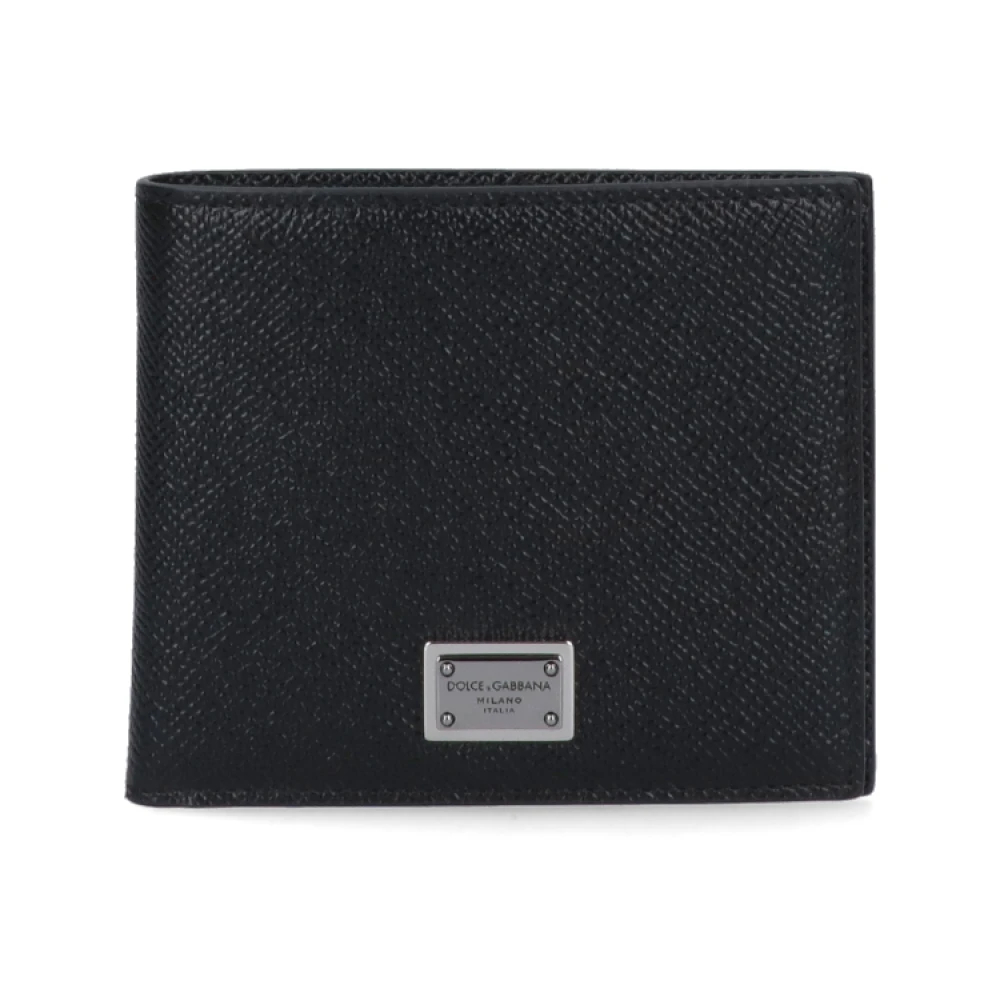 Dolce & Gabbana - Schwarzes Leder Bi-Fold Geldbörse - Accessories - Herren - Schwarzk - One Size - Bild 3