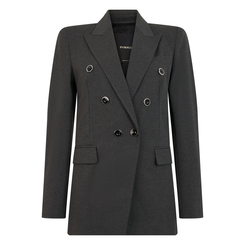 Pinko - Zweireihiger Blazer - Jackets - Damen - Grau - L