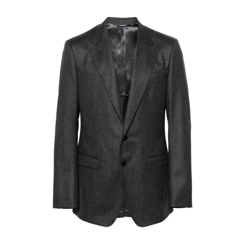 Dolce & Gabbana Herren Grau - Melange Er Wollblazer - Jackets - M