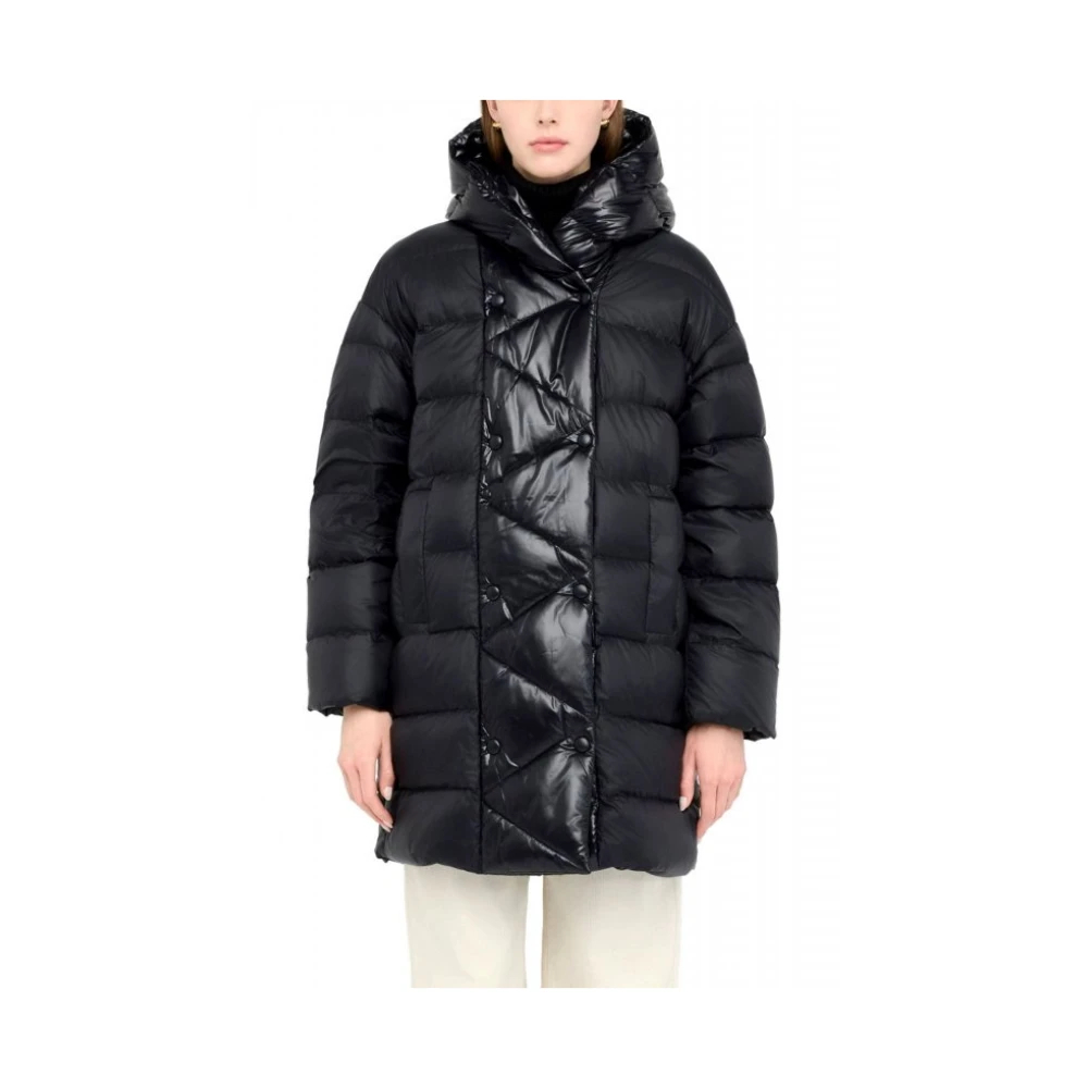 Liu Jo Damen Schwarz - Gesteppter Nylonmantel - Jackets - K - Xs