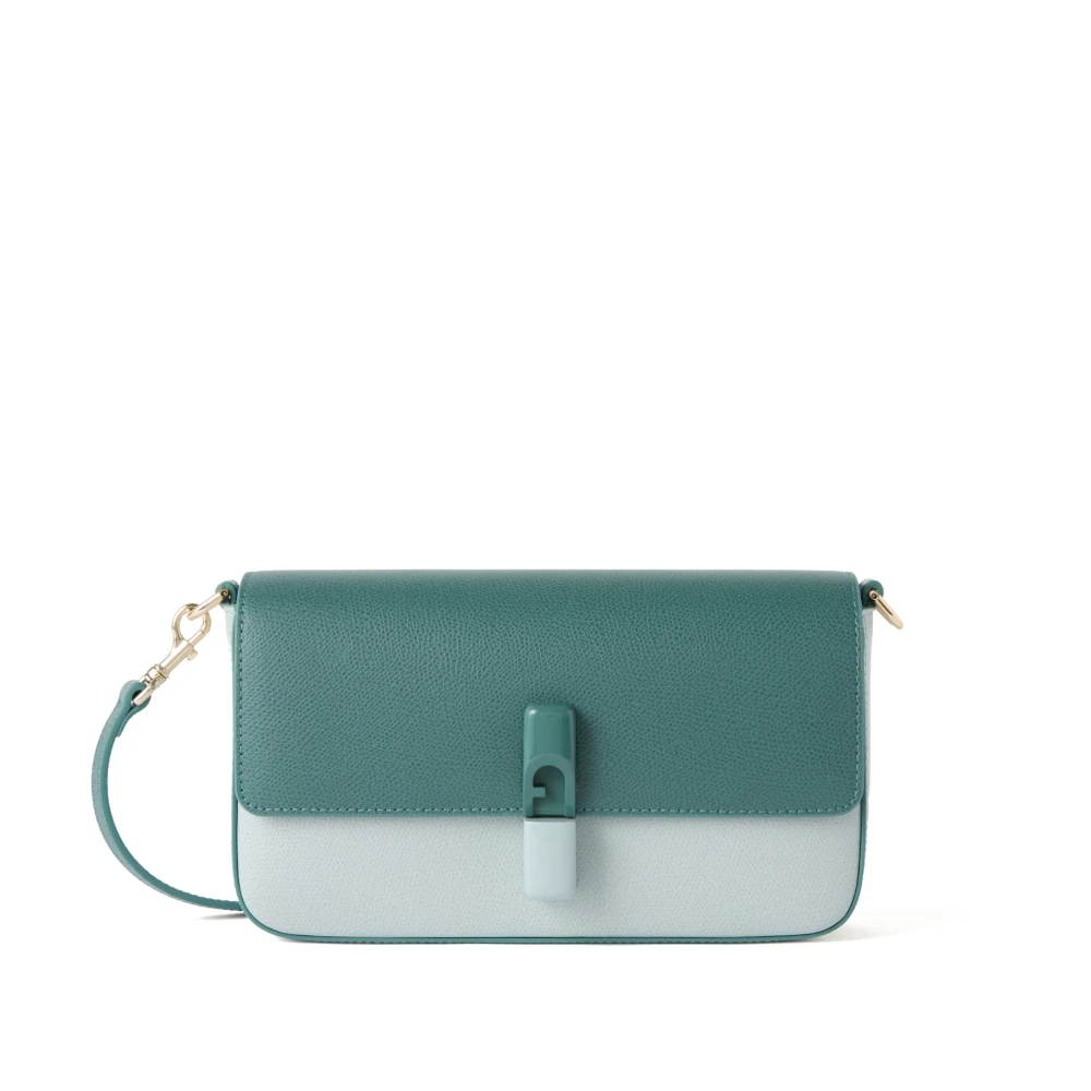 Furla Damen Grün Iride Umhängetasche S Edera Green Strukturiertes Leder - Bild 4