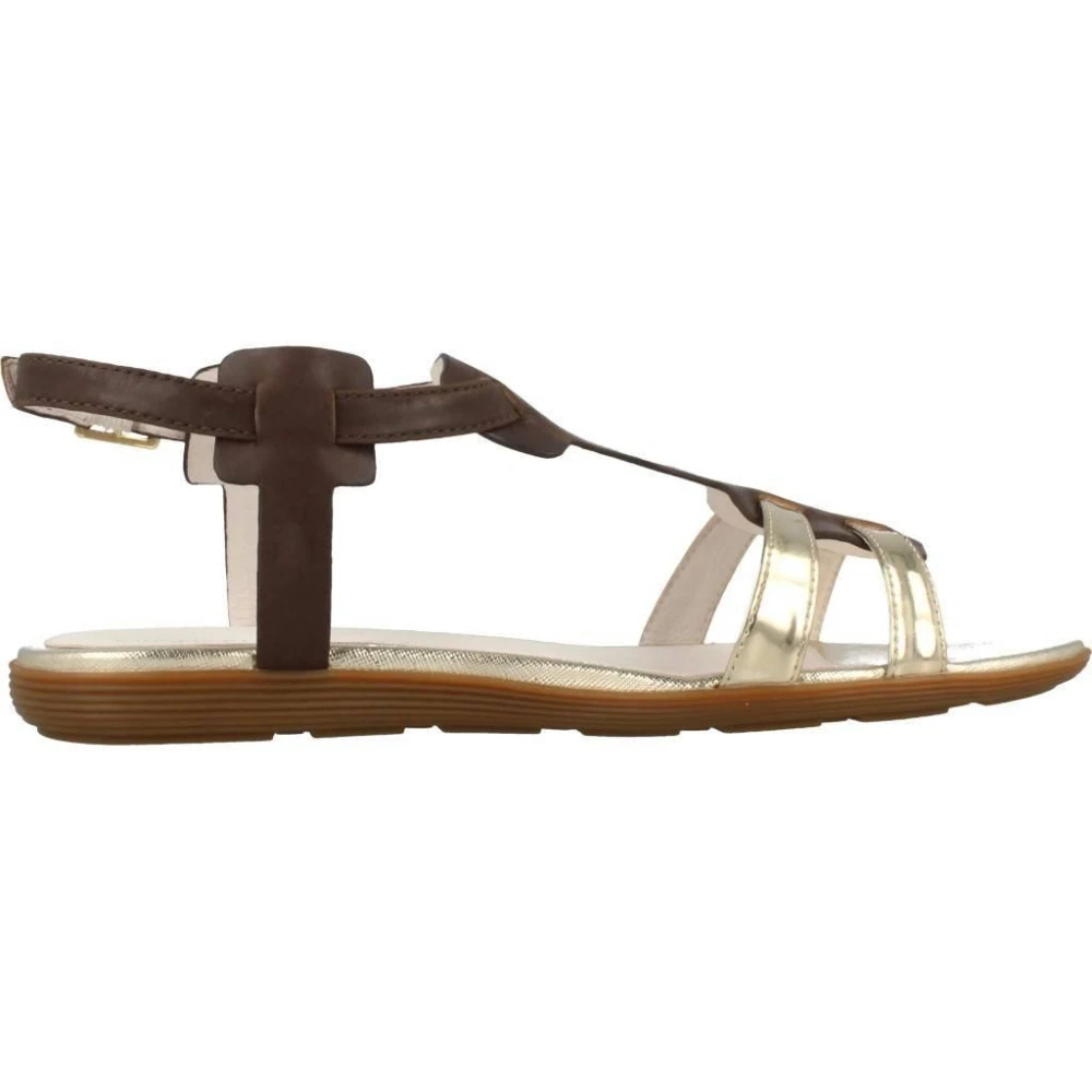 Stonefly Damen Beige - Metallische Flache Sandalen - Shoes - 37 Eu