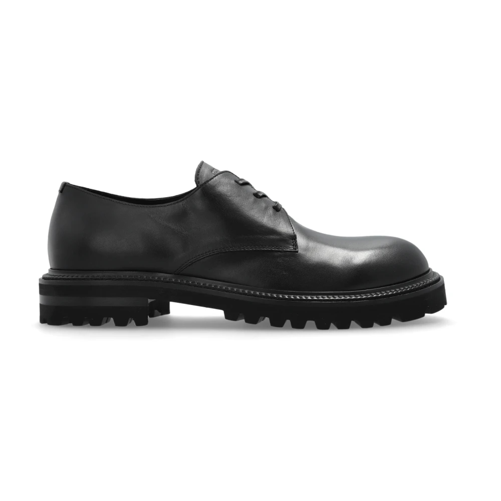 Giorgio Armani Herren Schwarz - Lederschuhe - Shoes - K - 42 Eu