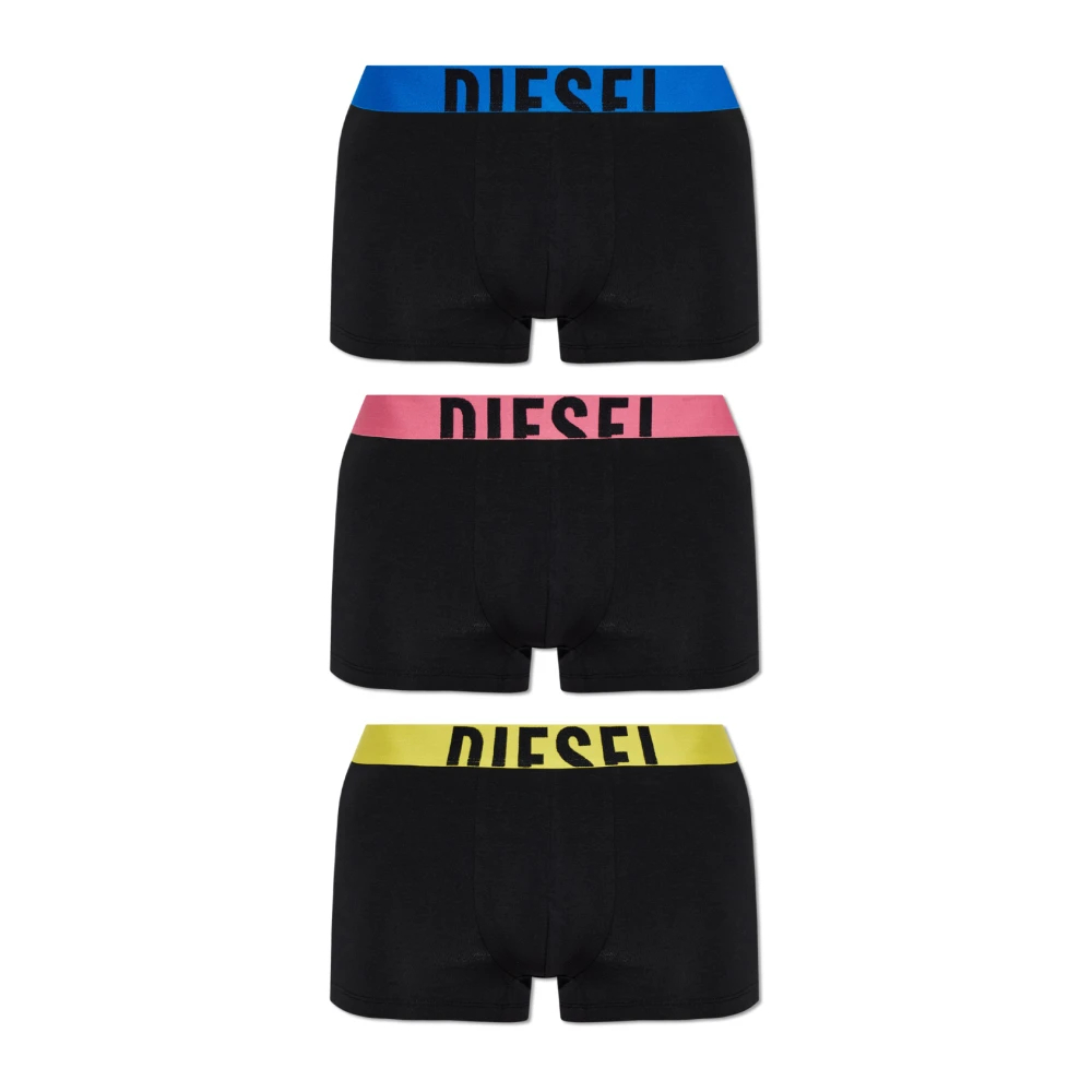 Diesel Herren Schwarz - Damien D Pop 3Er Pack Boxer Briefs - Underwear - K - 2XL