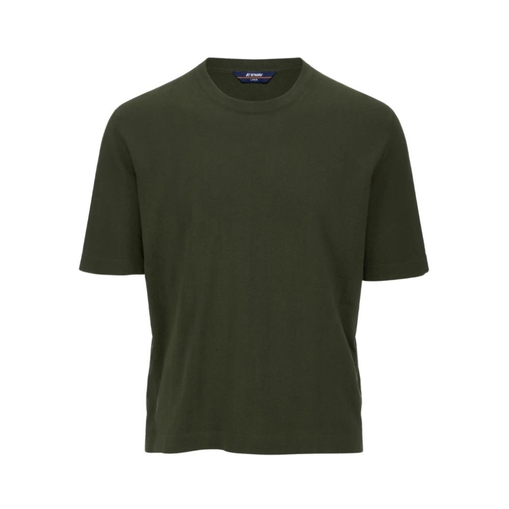 K-Way Herren Grün - Kurzärmeliges Baumwoll-T-Shirt - Tops - L