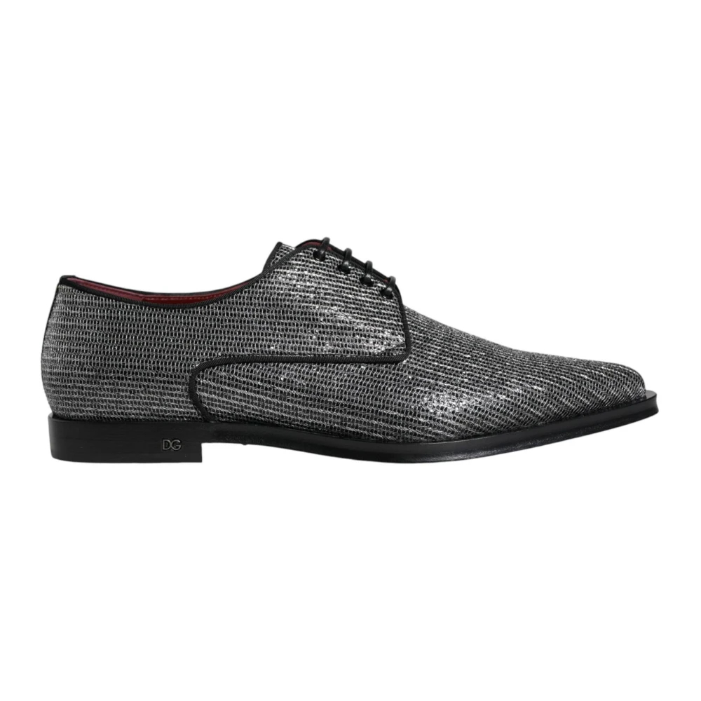 Dolce & Gabbana Herren Grau - Silberne Derby Formelle Schuhe - Shoes - 43 Eu