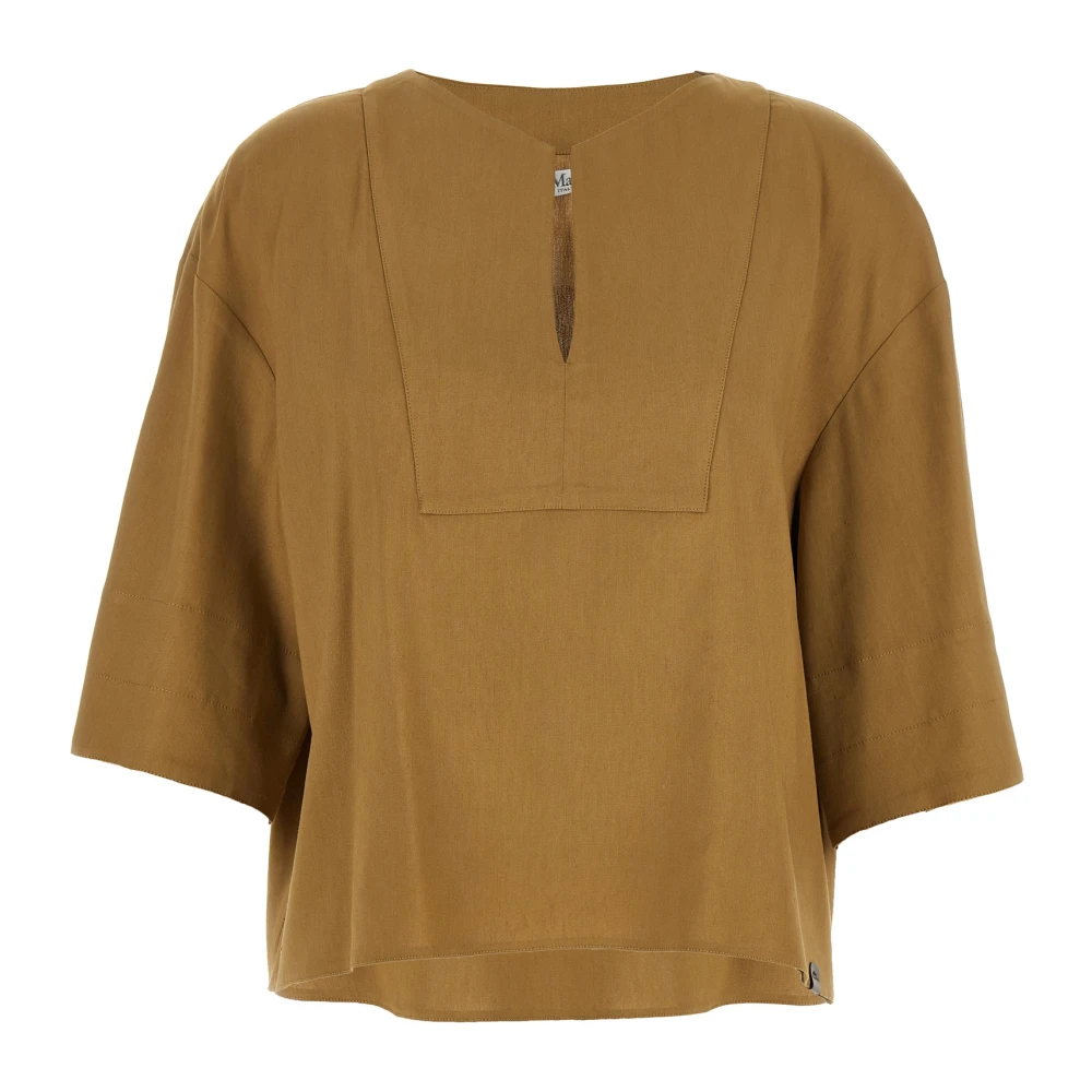 Max Mara Damen Beige - Mxpsospiro Bluse - Blouses & Shirts - S