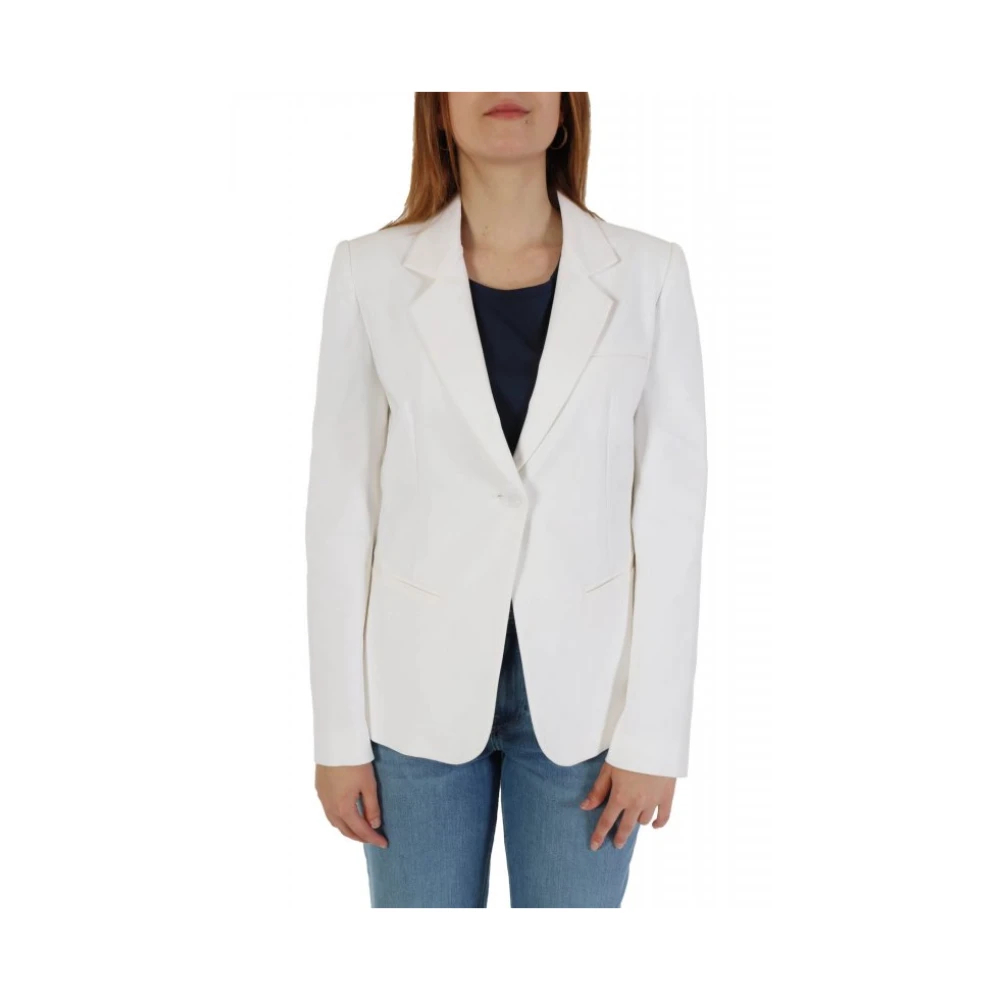 Emporio Armani Damen Weiß - Einreihiger Blazer - Jackets - Xl