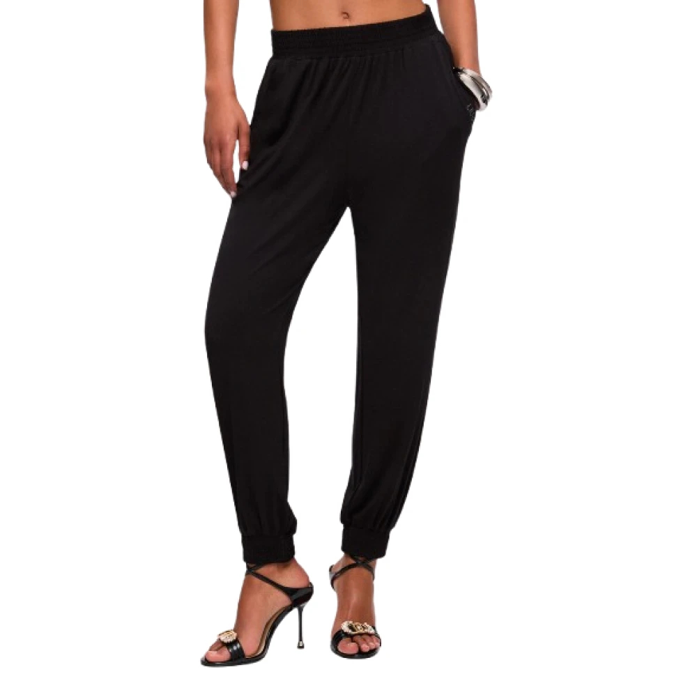 Liu Jo Damen Schwarz - Va6125 Jerseyhose - Trousers - K - Xl
