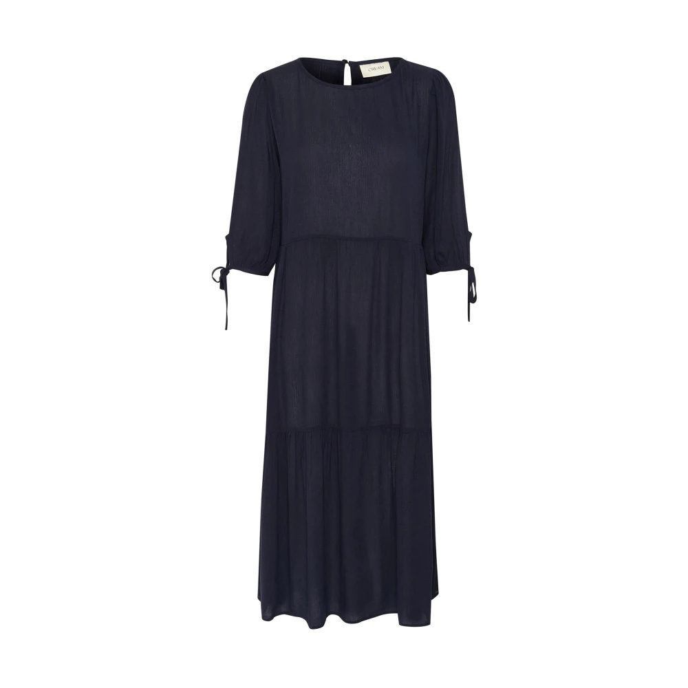 Cream Damen Dunkelblau Midikleid "Damen Kleid Craya", Gr. 34, N-Gr, Blau (Navy Blazer), Obermaterial: 100% Viskose Cv., Kleider Midikleid - Bild 4