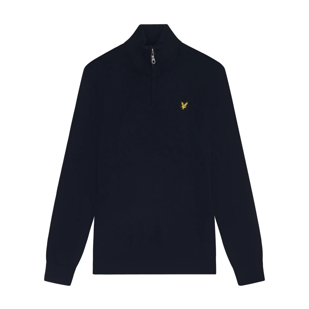 Lyle and Scott Cotton Merino 1/4 Zip Jumper en Dark Navy, Herren Größe Large - Bild 5