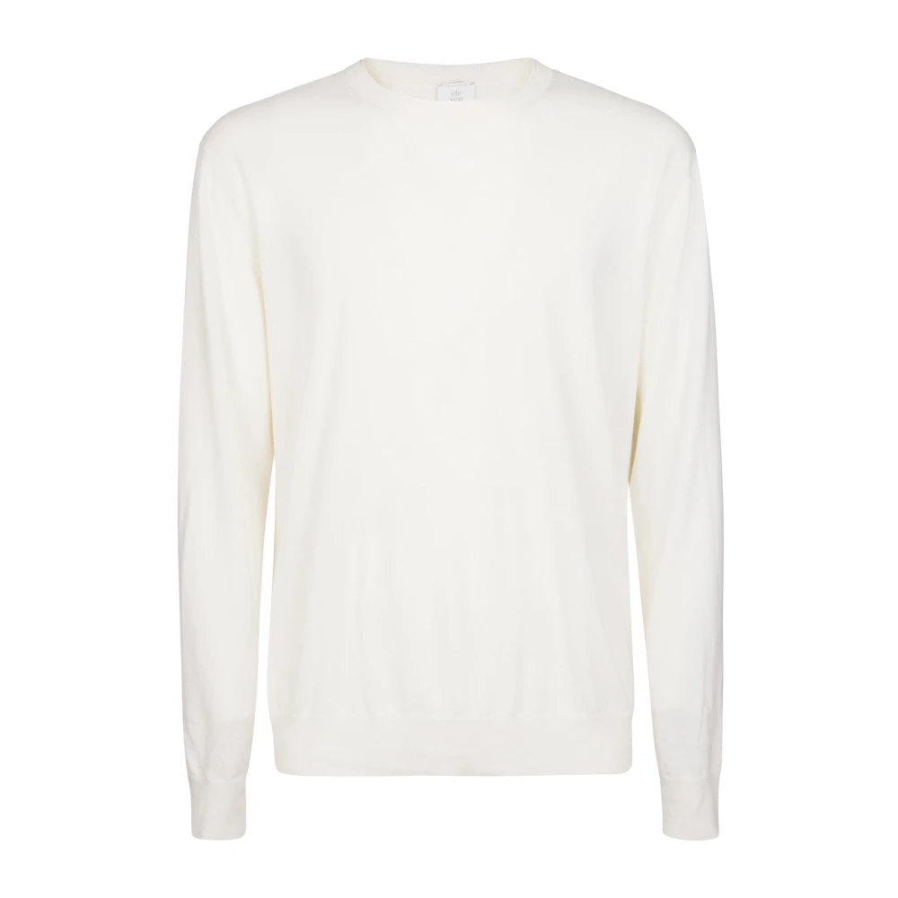 Eleventy Herren Weiß - Kaschmir Rundhals Pullover - Knitwear - 3XL