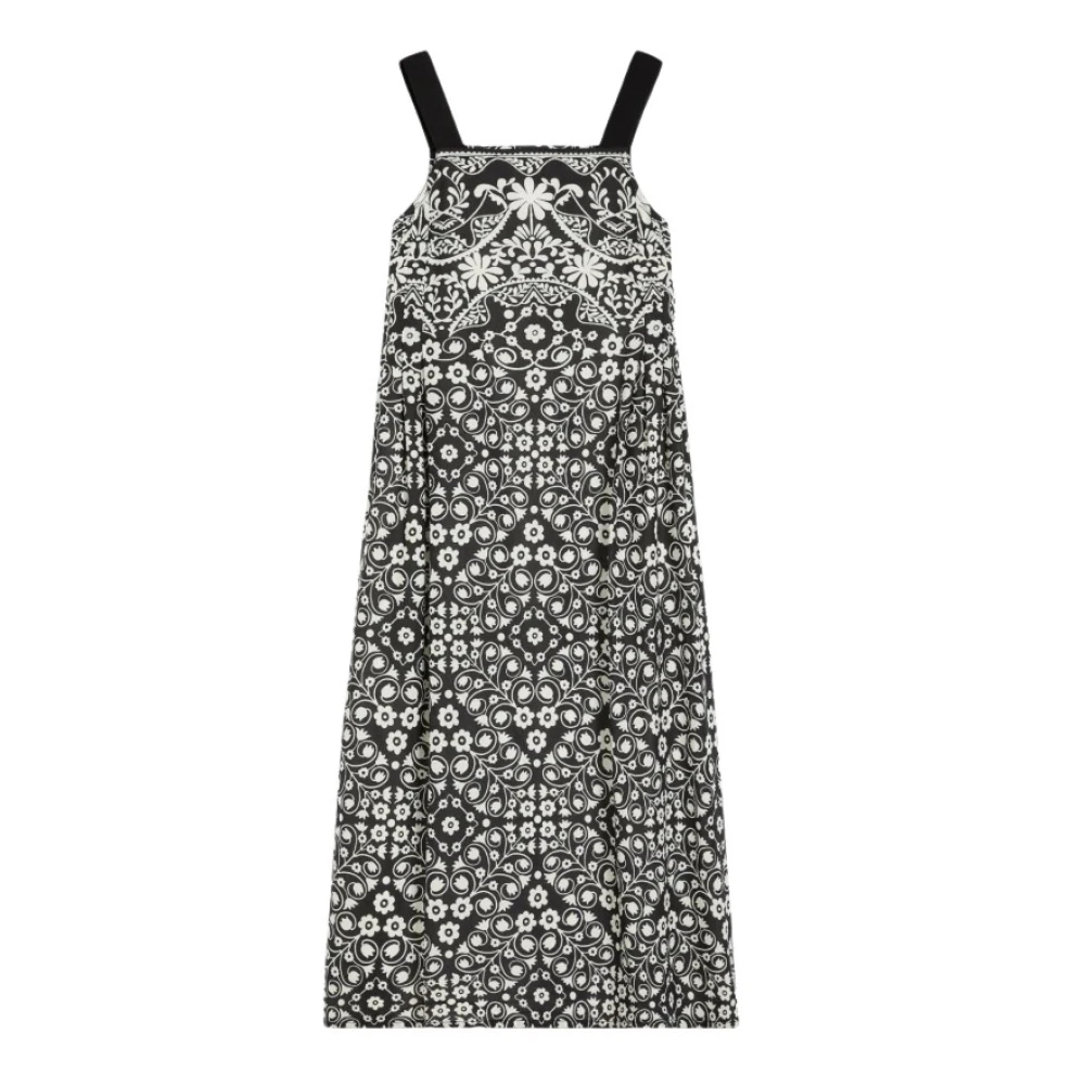 Weekend Max Mara Damen Schwarz - Wkimoli Bedrucktes Baumwollvoile-Kleid - Dresses - K - Xs