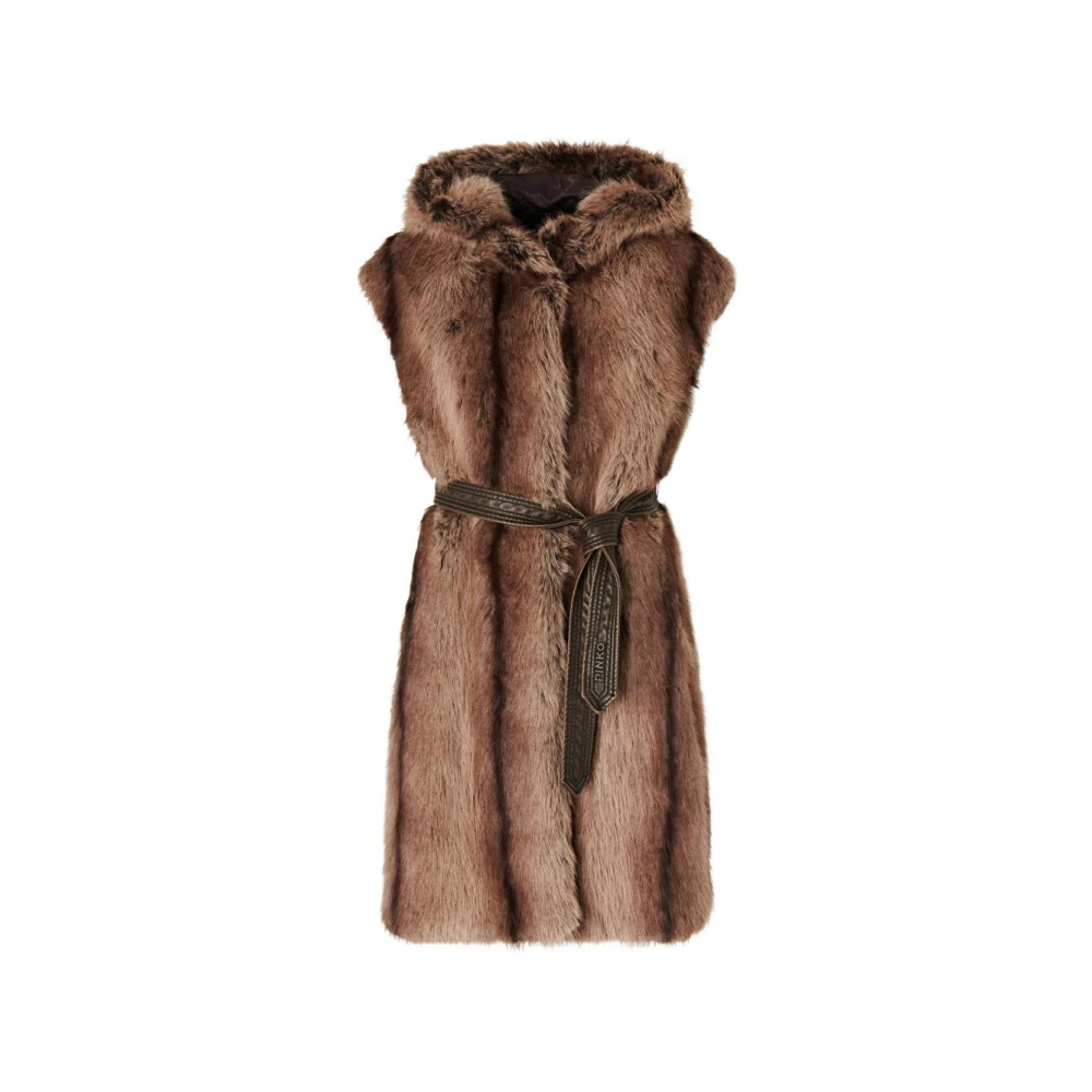 Pinko - Seiden- & Nylonweste - Jackets - Damen - Beige - S