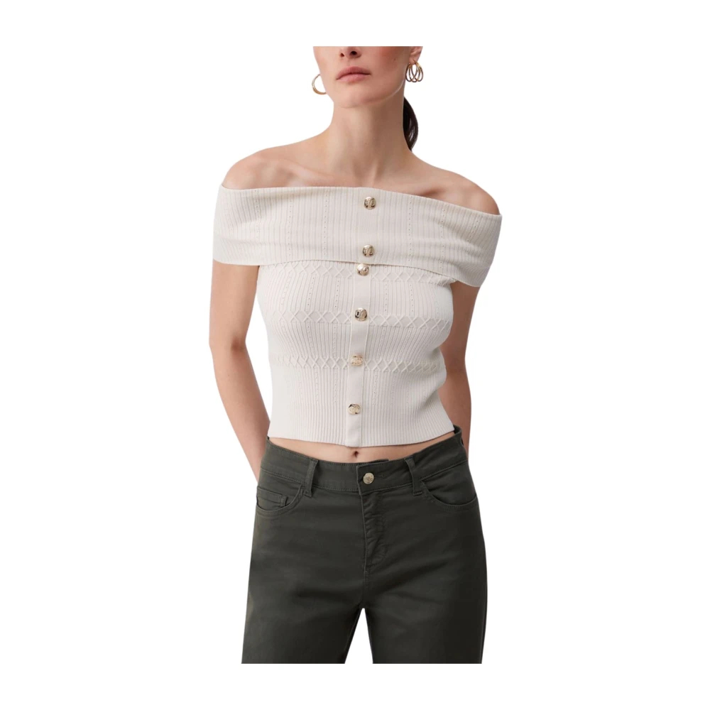 Liu Jo Damen Beige - Black Strickjacken - Knitwear - L