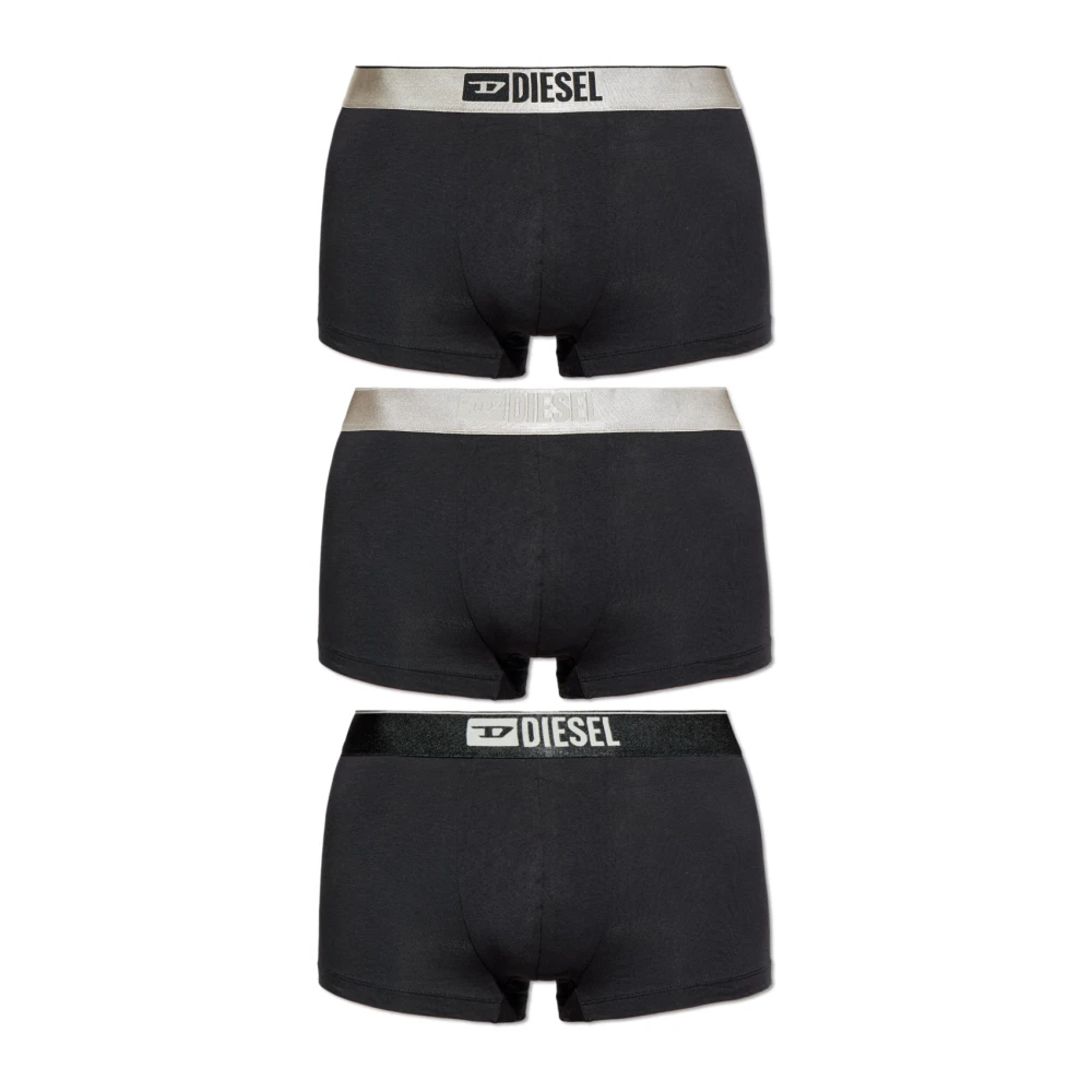 Diesel Herren Schwarz - Damien Boxer Briefs Dreierpack - Underwear - K - 2XL