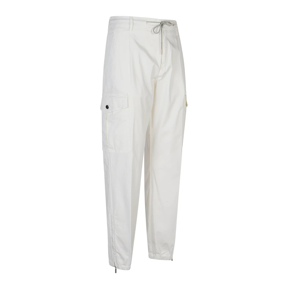 Eleventy Herren Weiß - Cargo-Hose Mit Reißverschluss - Trousers - W31