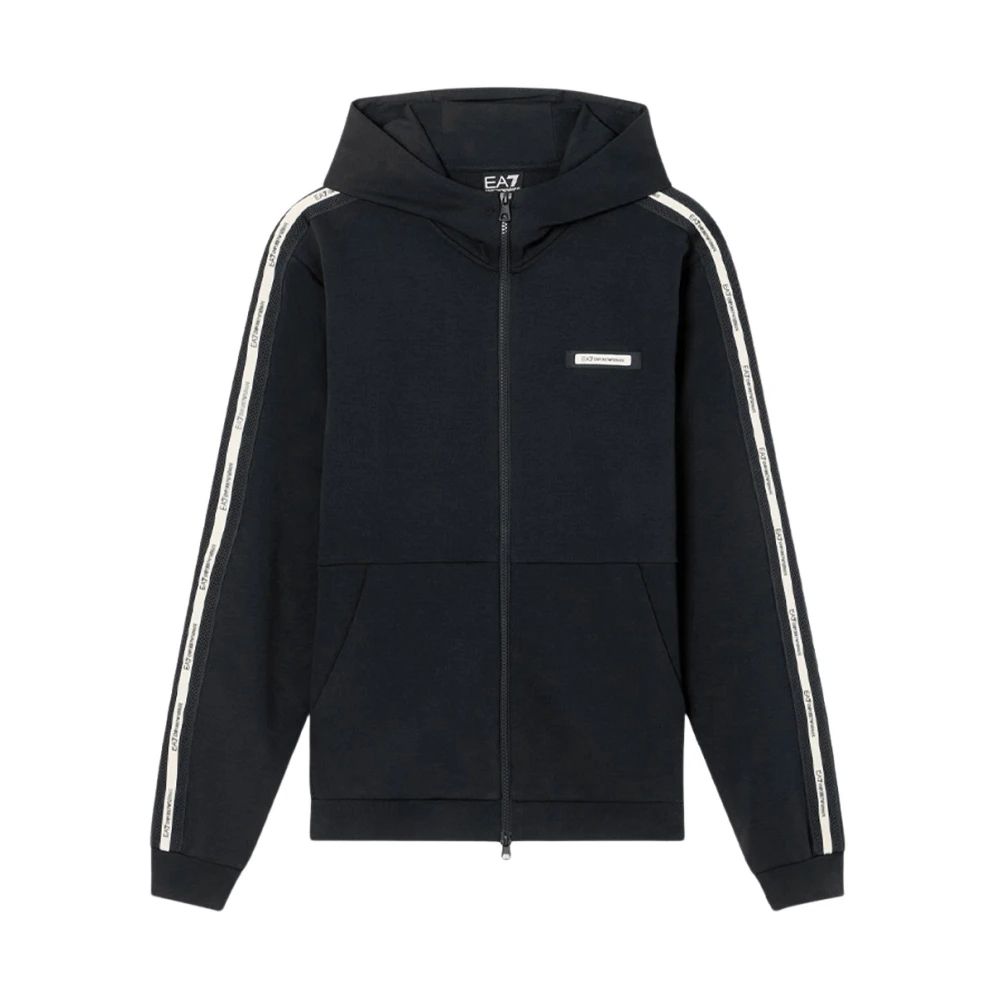 Emporio Armani Ea7 Herren Schwarz - Logo Series Kapuzenpullover - Sweatshirts & Hoodies - K - L