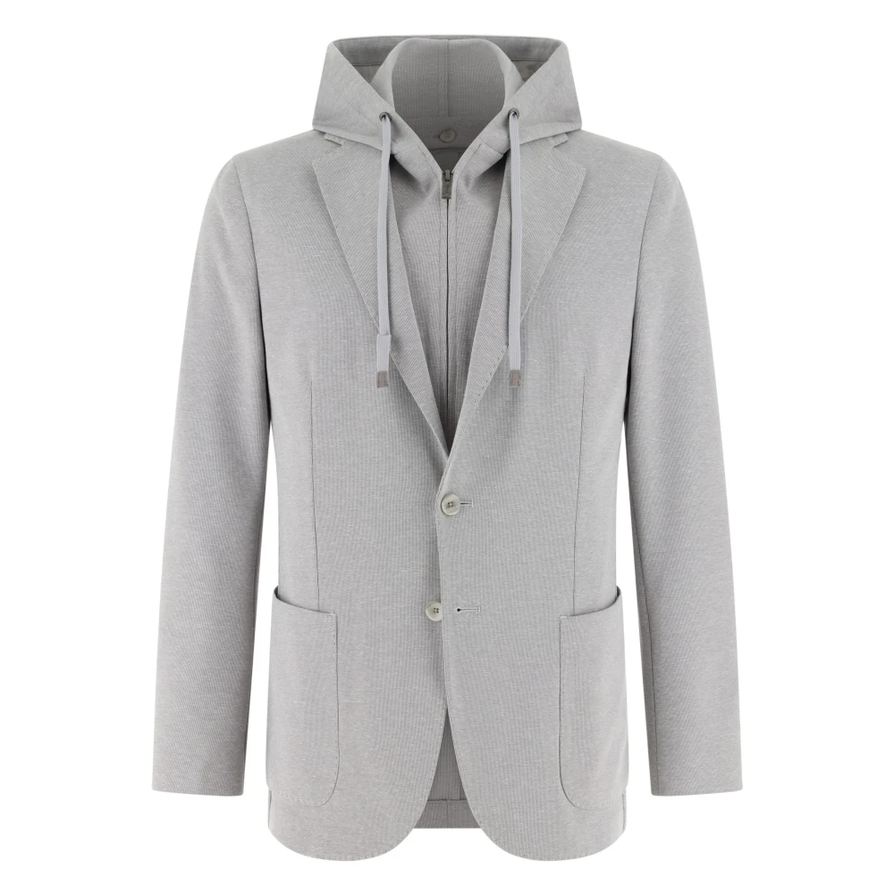 Boggi Milano Herren Grau - Madison Sweatshirt Jacke - Jackets - 2XL