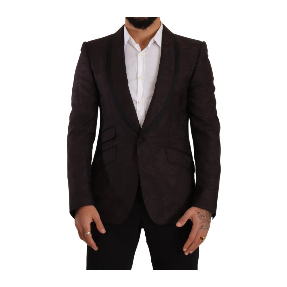 Dolce & Gabbana Herren Rot - Burgunderroter Blazer Mit Schalkragen - Jackets - M
