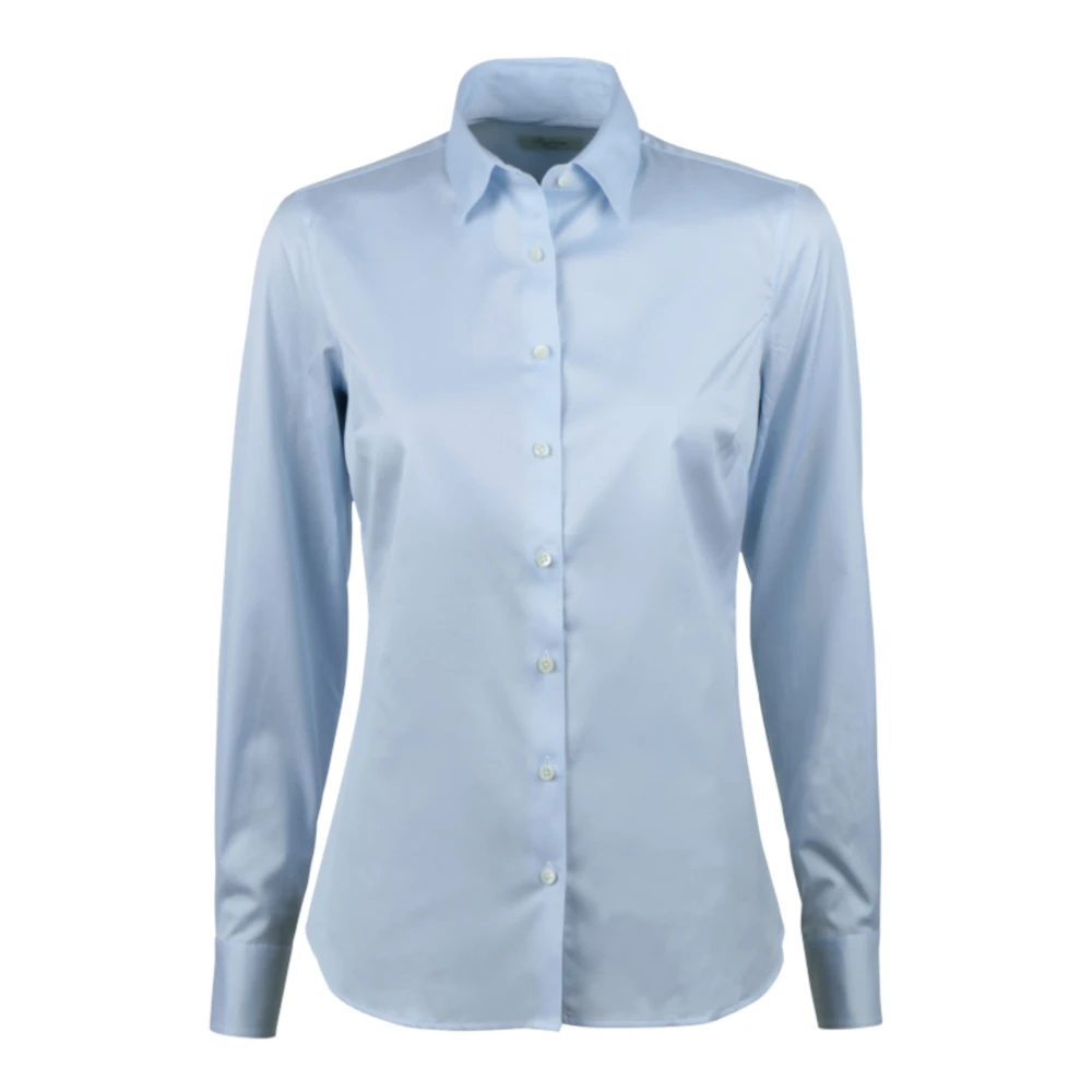 Hemden Stenströms Damen Hellblau Regular Fit Bluse Einfarbig - Bild 3