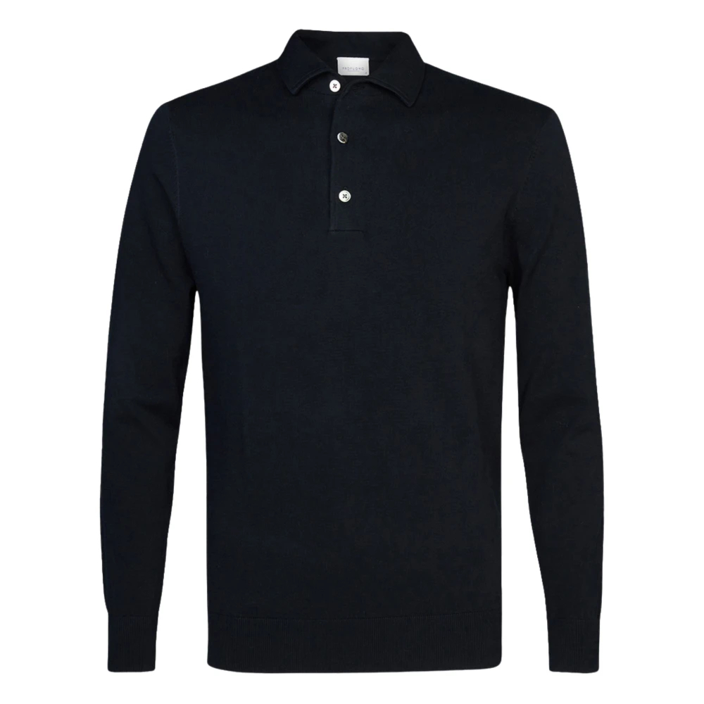 Profuomo Longsleeve Poloshirt Luxury Basic Navy - Größe M - Bild 8