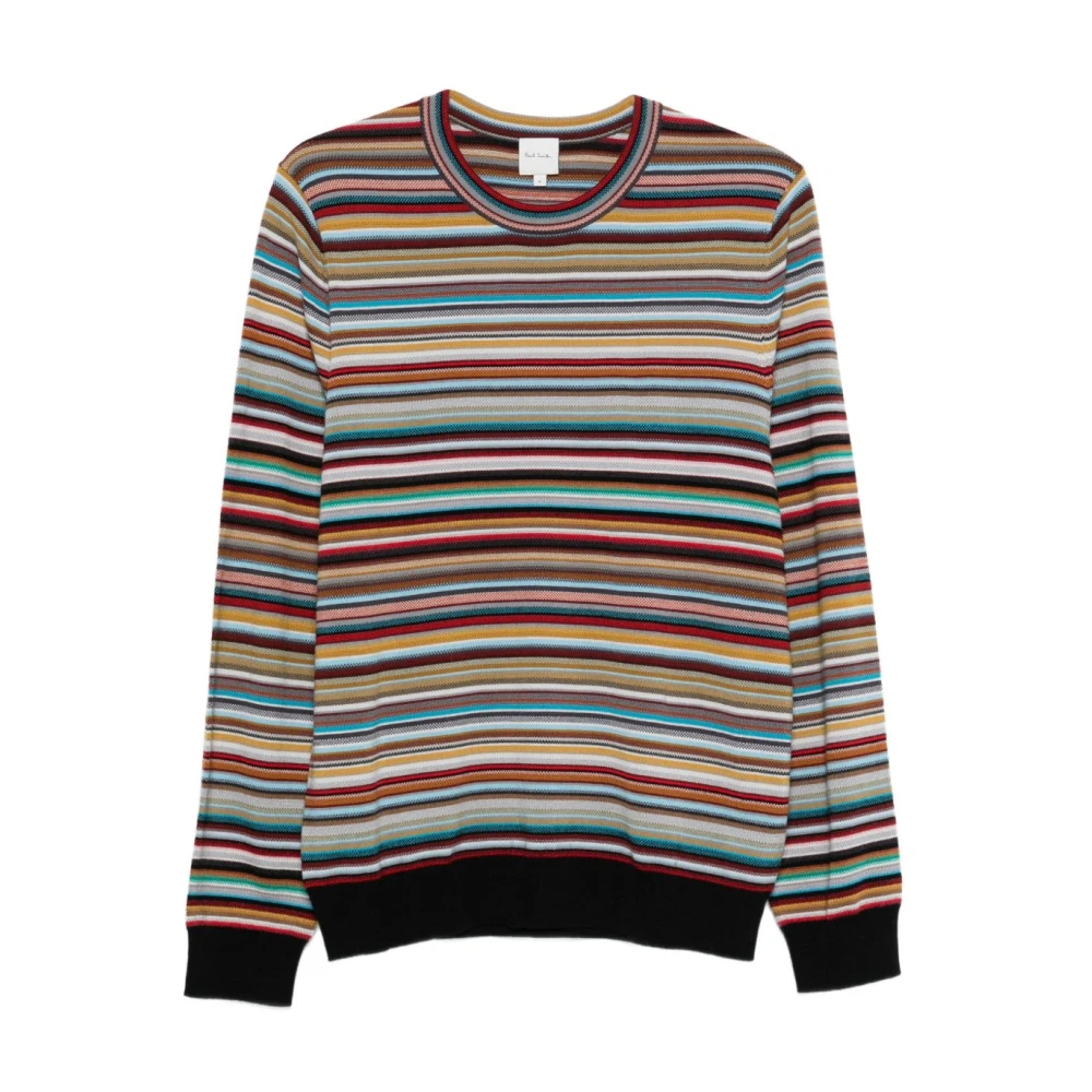 Paul Smith Herren Multicolor - Signature Stripe Wollpullover - Knitwear - Mehrfarbig - L