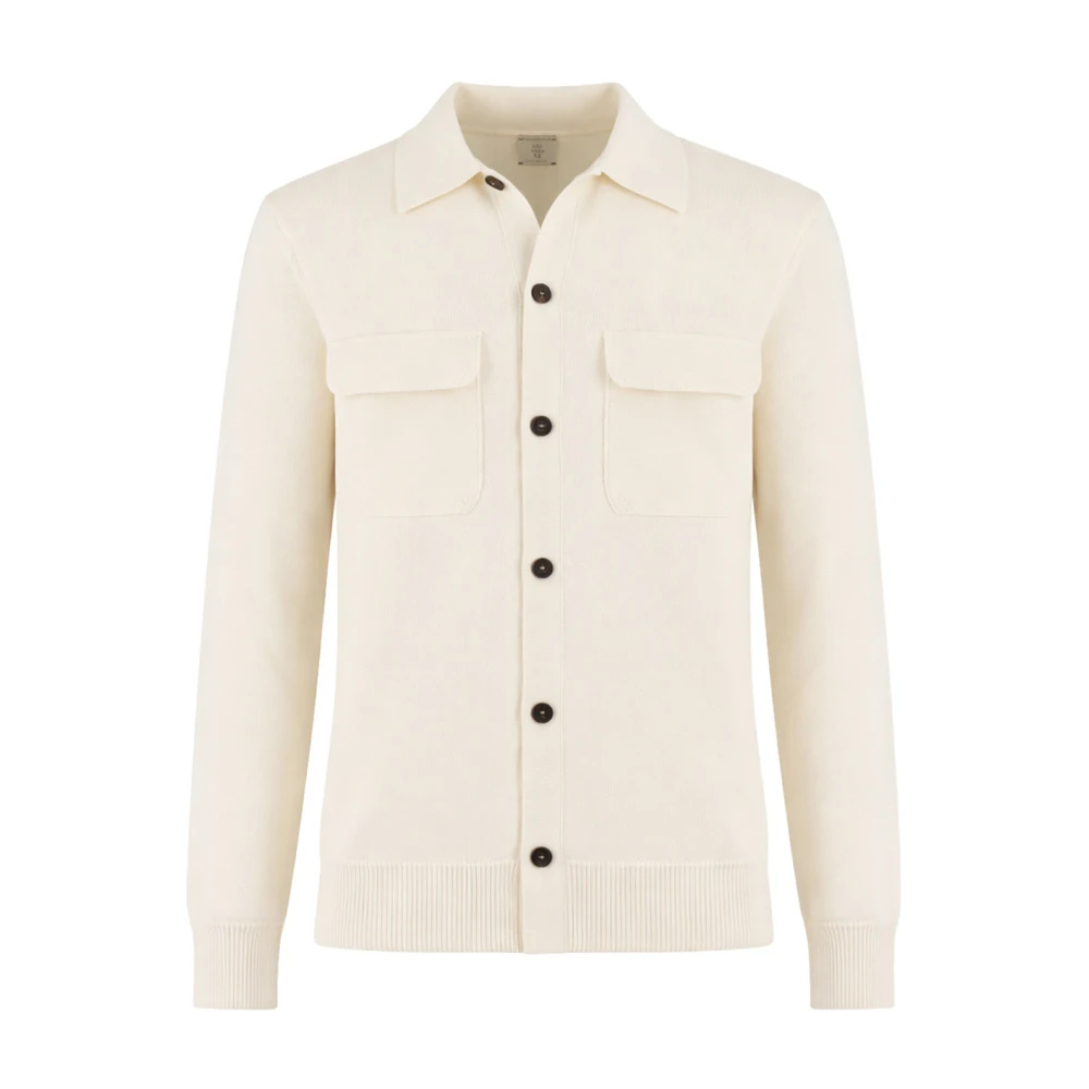Eleventy Herren Weiß - Shirt-Cardigan Hybrid - Knitwear - L