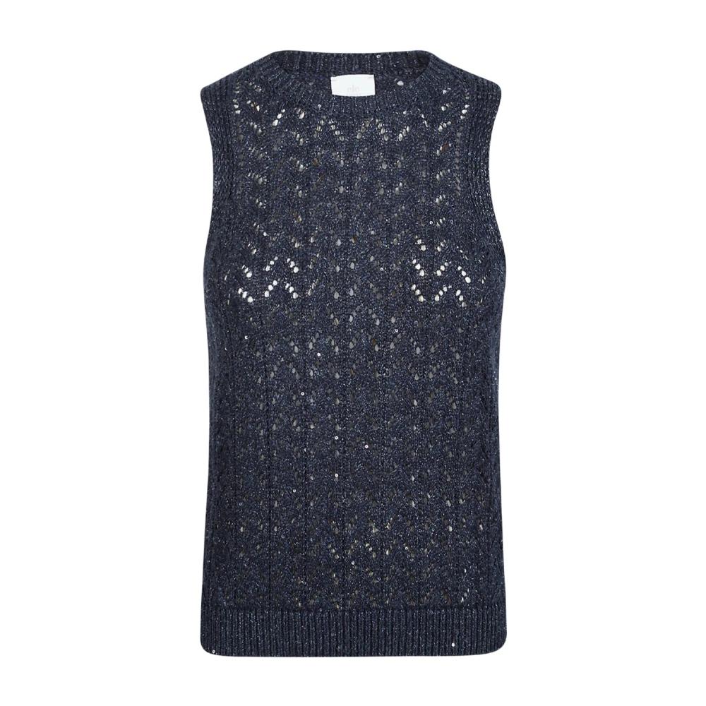 Eleventy Damen Blau - Mag0k036 Ärmelloser Strick - Knitwear - M