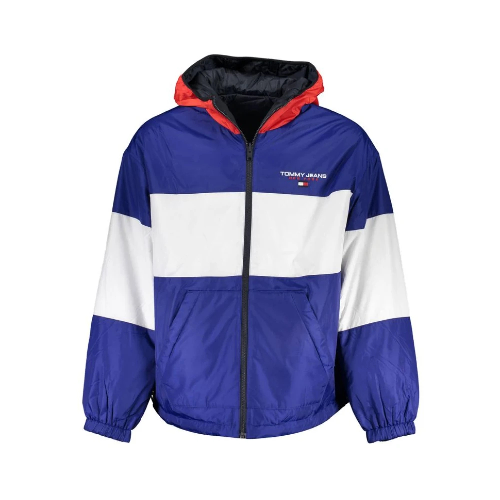 Tommy Hilfiger, Herren, Leichte Jacken, Blue Polyester Men's Jacket, Blau, (L) - Bild 4