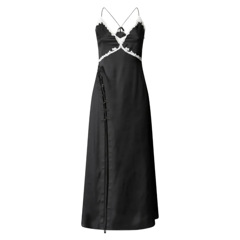 Pinko Damen Schwarz - Lace Midi Dress - Dresses - K - S