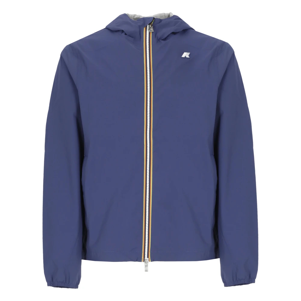 K-Way Herren Blau - E Wasserdichte Kapuzenjacke - Jackets - M