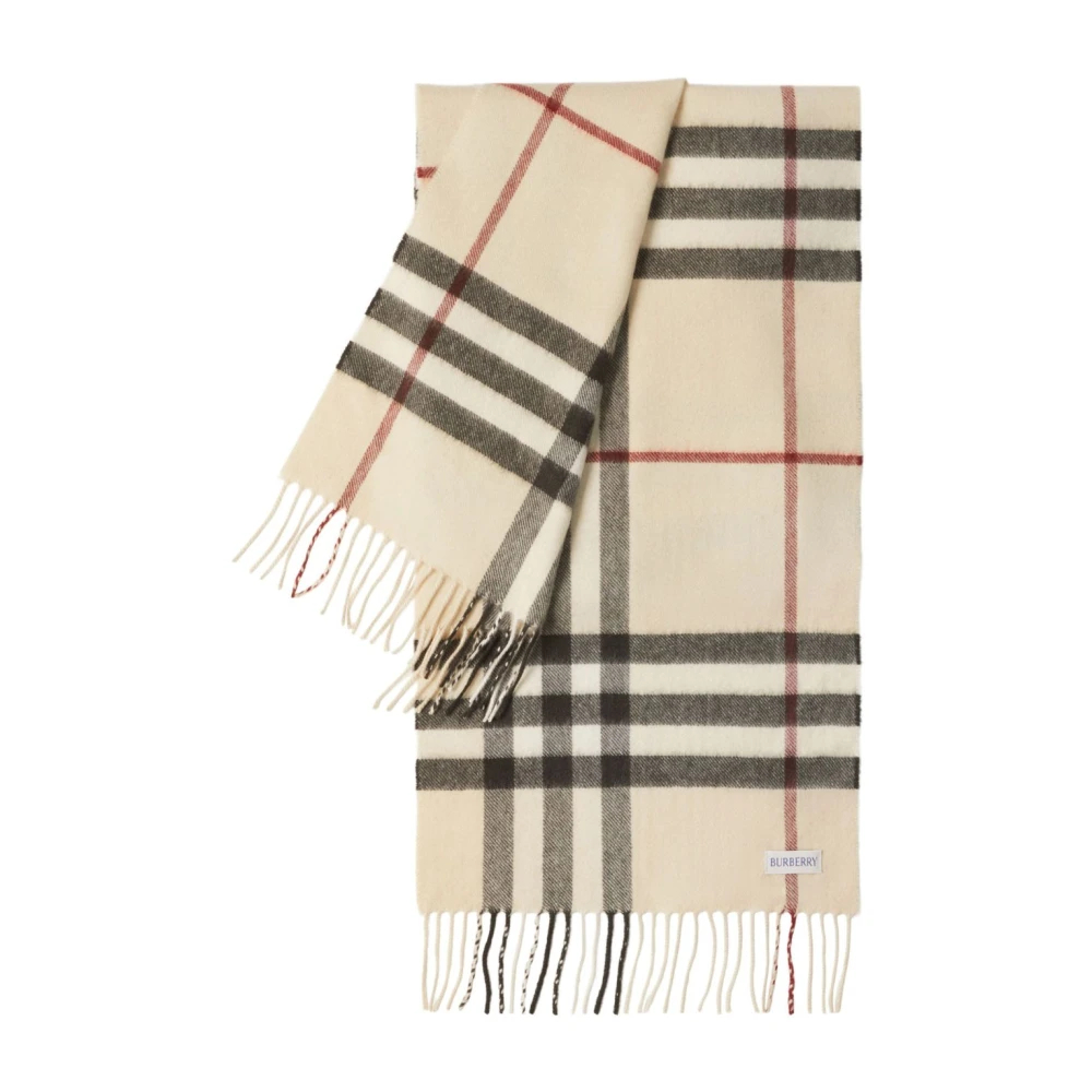 Burberry Herren Weiß Karom Cashmere Fransen Schal 8077884 A1450 Cm - Bild 6
