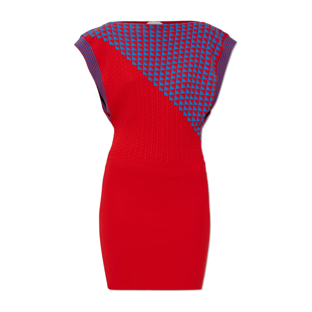 Versace Damen Rot - Baumwoll-Minikleid Aus Strick - Dresses - M