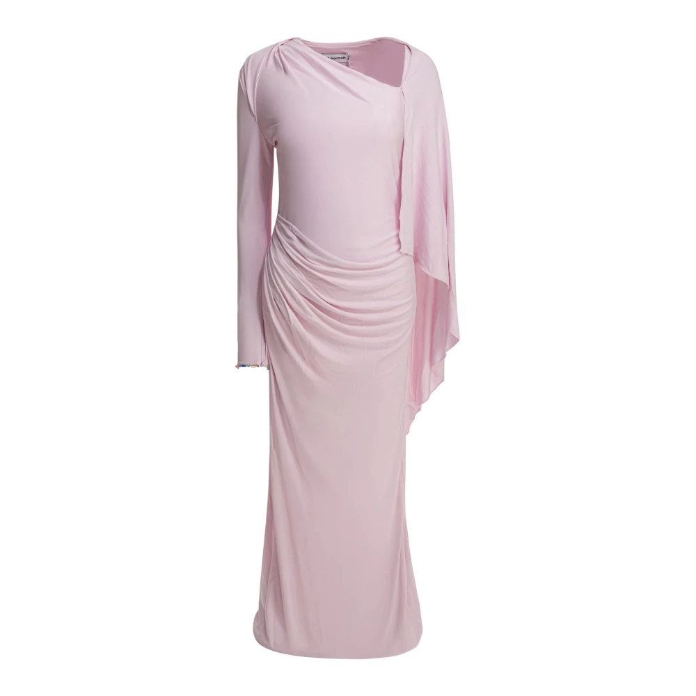 Self Portrait Damen Rosa - Langes- Drapiertes Jersey-Kleid - Dresses - M