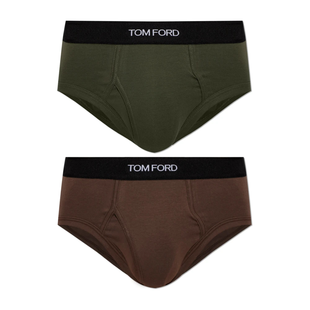Tom Ford Herren Multicolor - Baumwoll-Slips Im Zweierpack - Underwear - Mehrfarbig - Xs