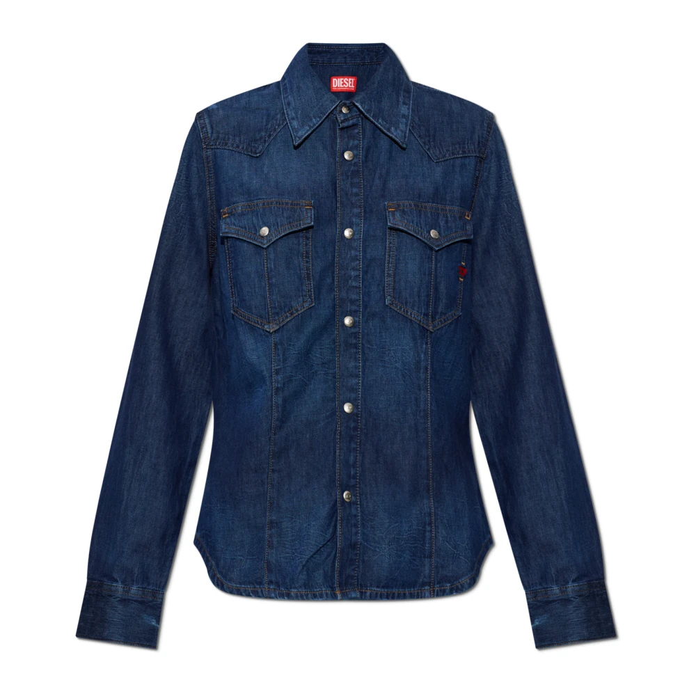 Diesel Damen Blau - De-Waves Denimhemd - Blouses & Shirts - 2XS