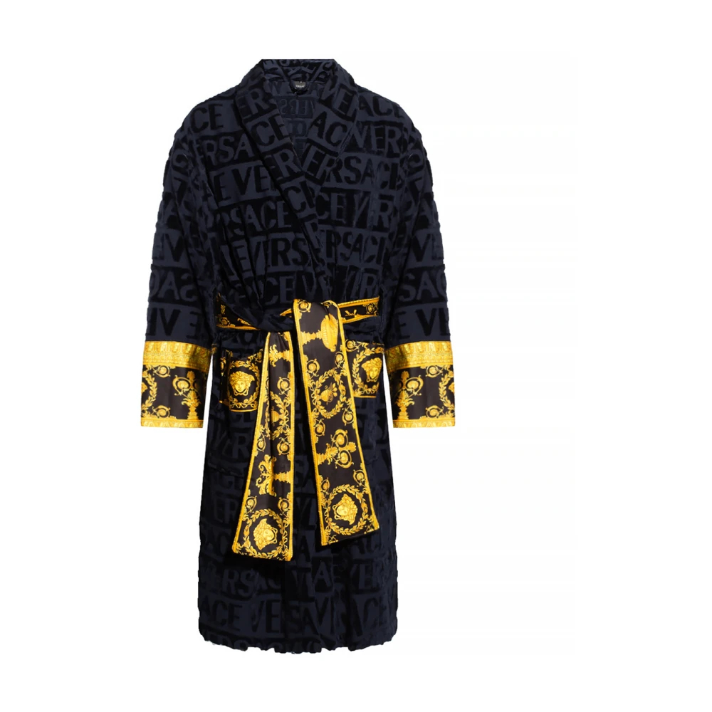 Versace Herren Blau - I Love Baroque Bademantel - Nightwear & Lounge - S